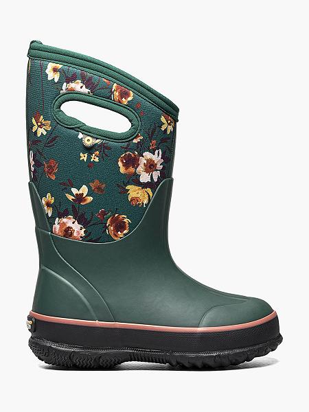 BOGS Boots Deutschland - Classic Painterly Isolierte Regenstiefel Kinder Emerald Multi DE07982